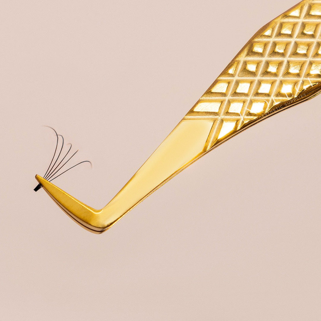 Stainless Steel Lash Tweezer - 90 Degree Boot